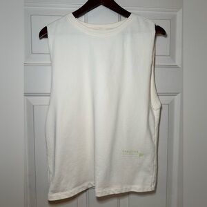 Fabletics Cream Tank Top Size‎ Small Athletic Wear .